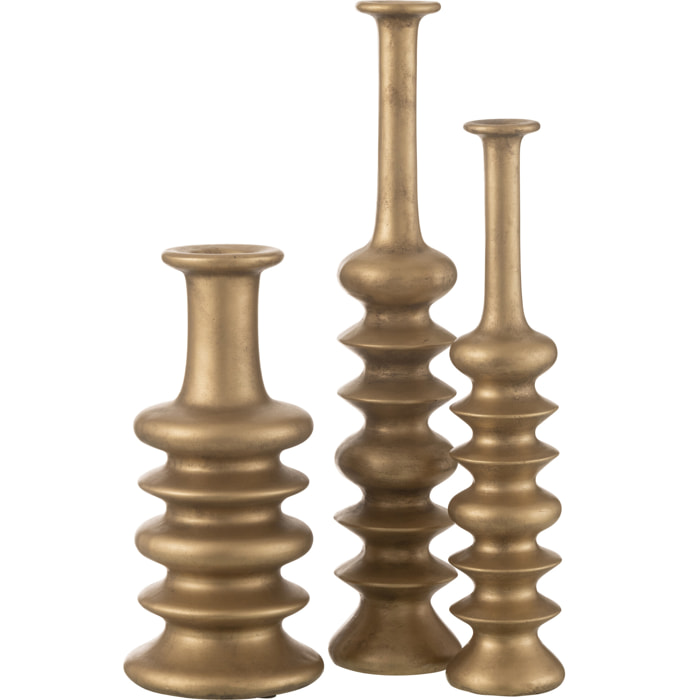 J-Line vase Nebu Wijd - céramique - or - 38 cm de hauteur