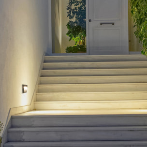 Forlight Nod Square - Foco LED Exterior IP65 de Superficie para Pared. Lámpara de Pared para Señalizar Caminos | Escaleras y Ro