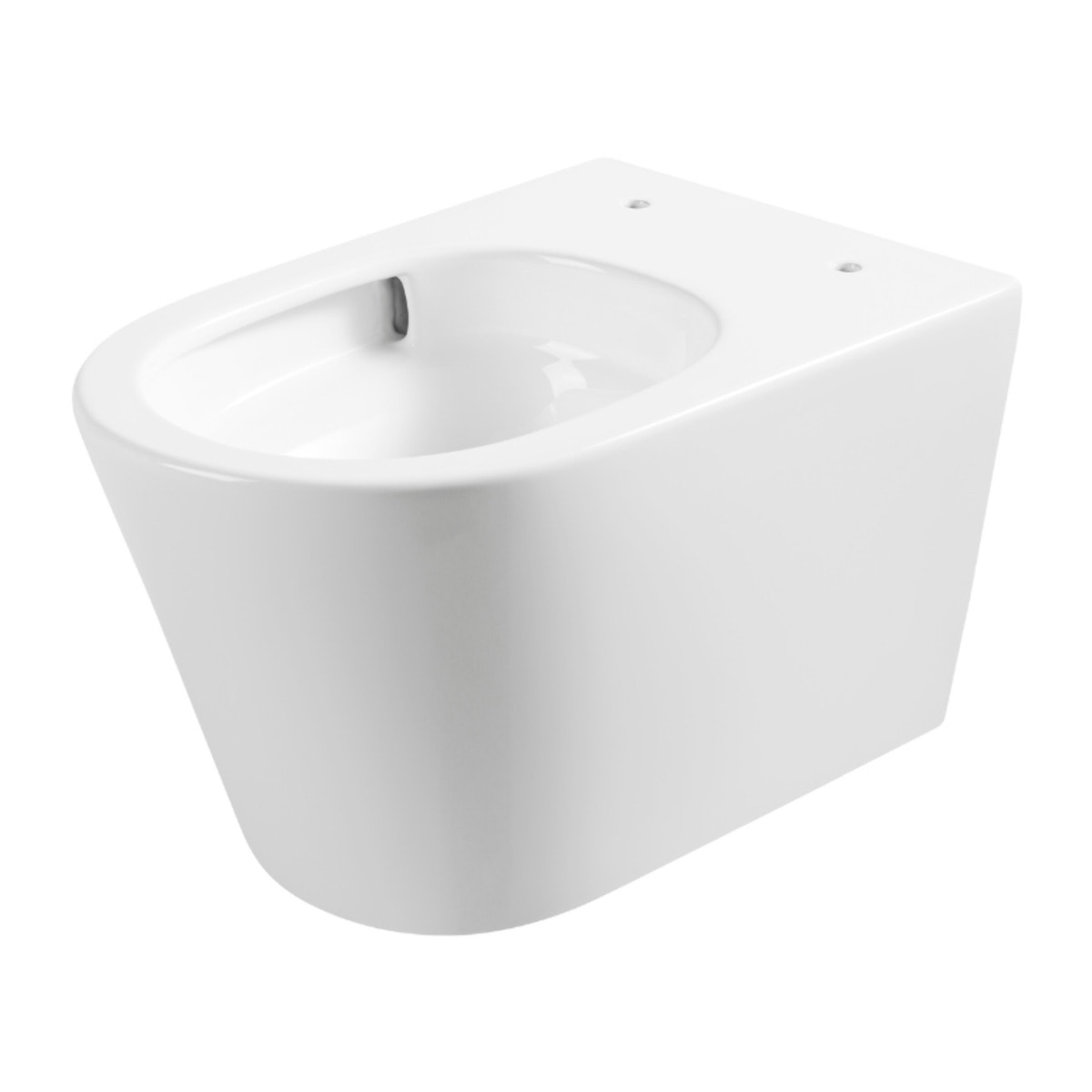 Tornado Rimless WC suspendu 53,5 cm sans bride avec abattant SoftClose, effet Tornado Flush, blanc brillant (CE142010RTORP)