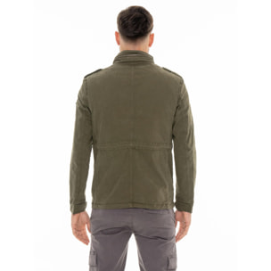 Chaqueta de hombre Leone Old Wash de corte militar