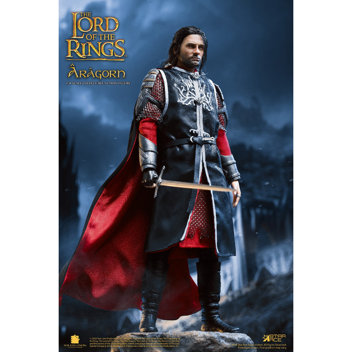 Il Signore Degli Anelli King Aragorn 2.0 Dlx 1/8 Figura Action Figura Star Ace