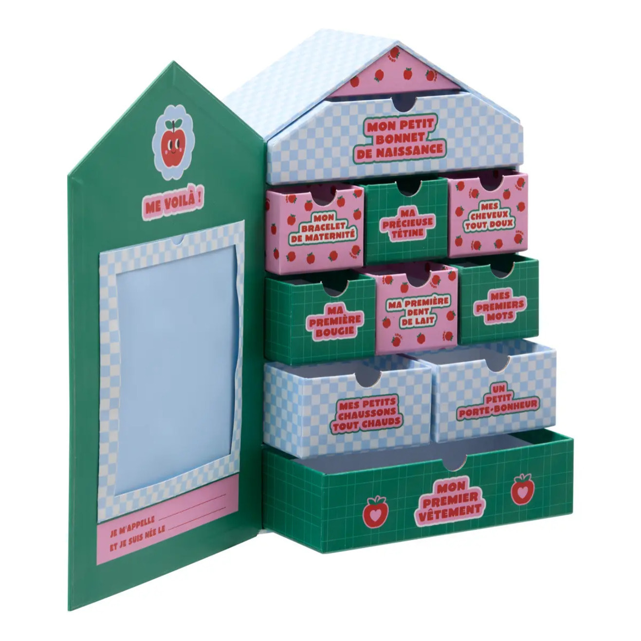 Coffret souvenir Chacha 20,5x30,5cm 10 tiroirs