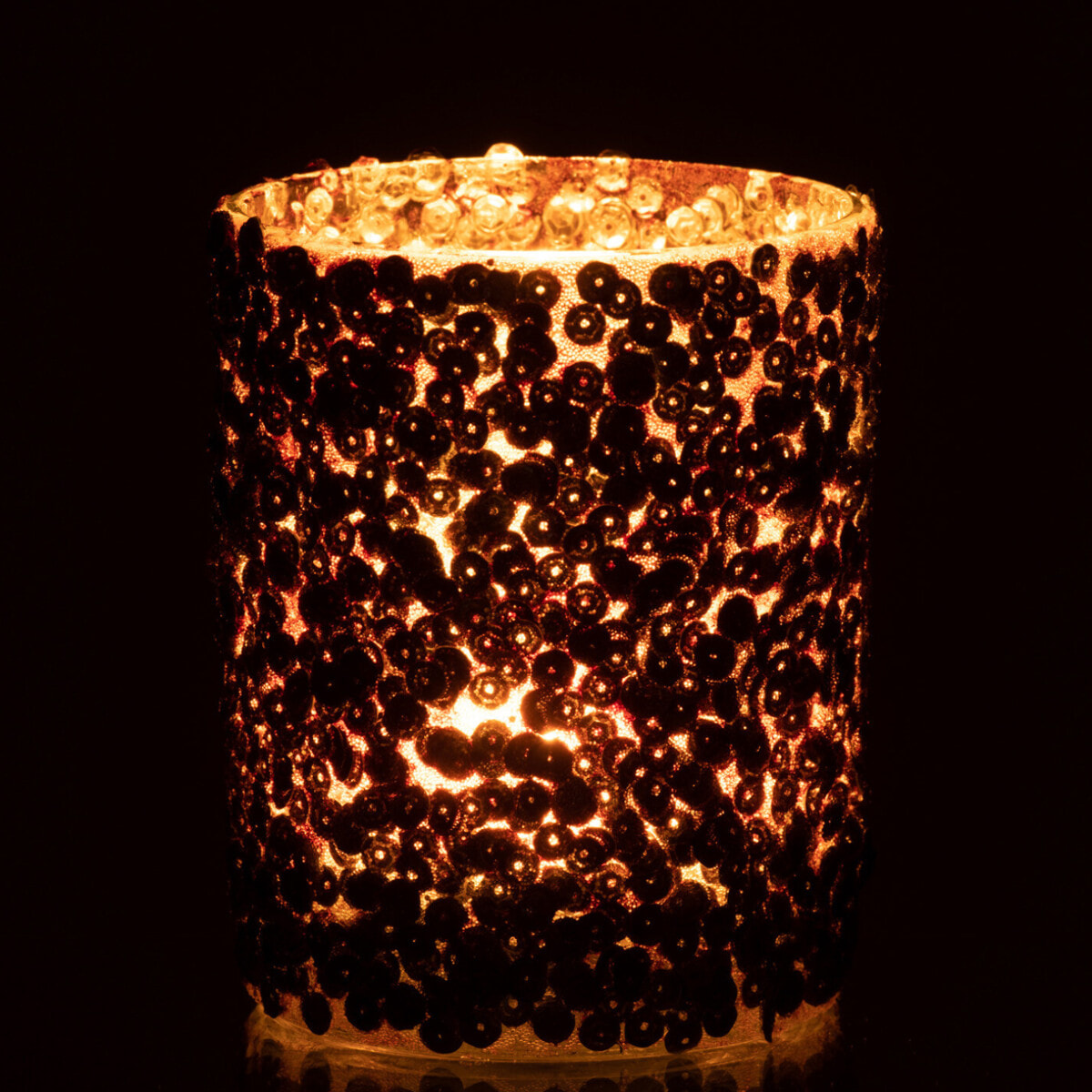 J-Line photophore Givré - verre - mat brun foncé - large