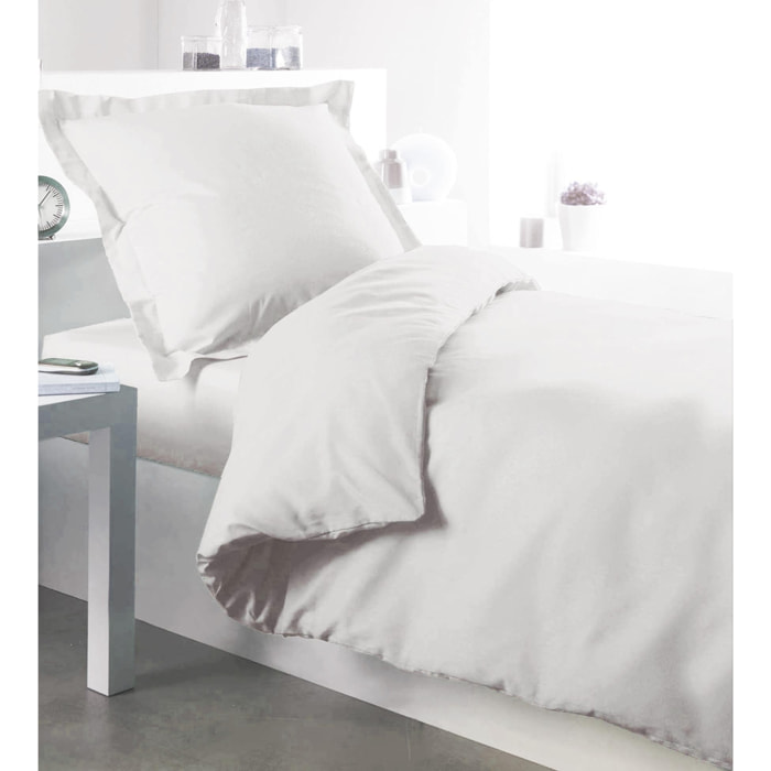 Housse de couette en coton blanc - Blanc