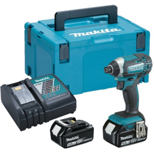 Visseuse à chocs 18 V LXT 165 Nm - MAKITA - avec 2 batteries 5Ah - chargeur - MAKPAC - DTD152RTJ