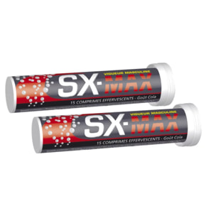 NUTRI EXPERT - SX-MAX - Complément Alimentaire à Base de Bois Bandé, Ginseng, Éleuthérocoque et Vitamines - Pour une Meilleure Fonction Sexuelle Masculine - Arôme Orange - Lot de 2 produits