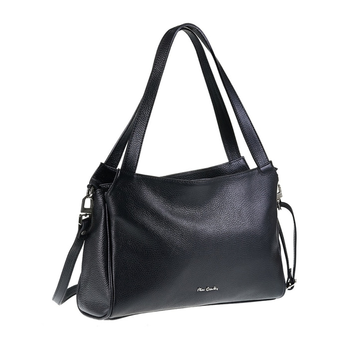 Borsa a spalla da donna Made in Italy - Modello Celeste Chic - 100% pelle - 36.0 x 24.0 x 10.0 cm