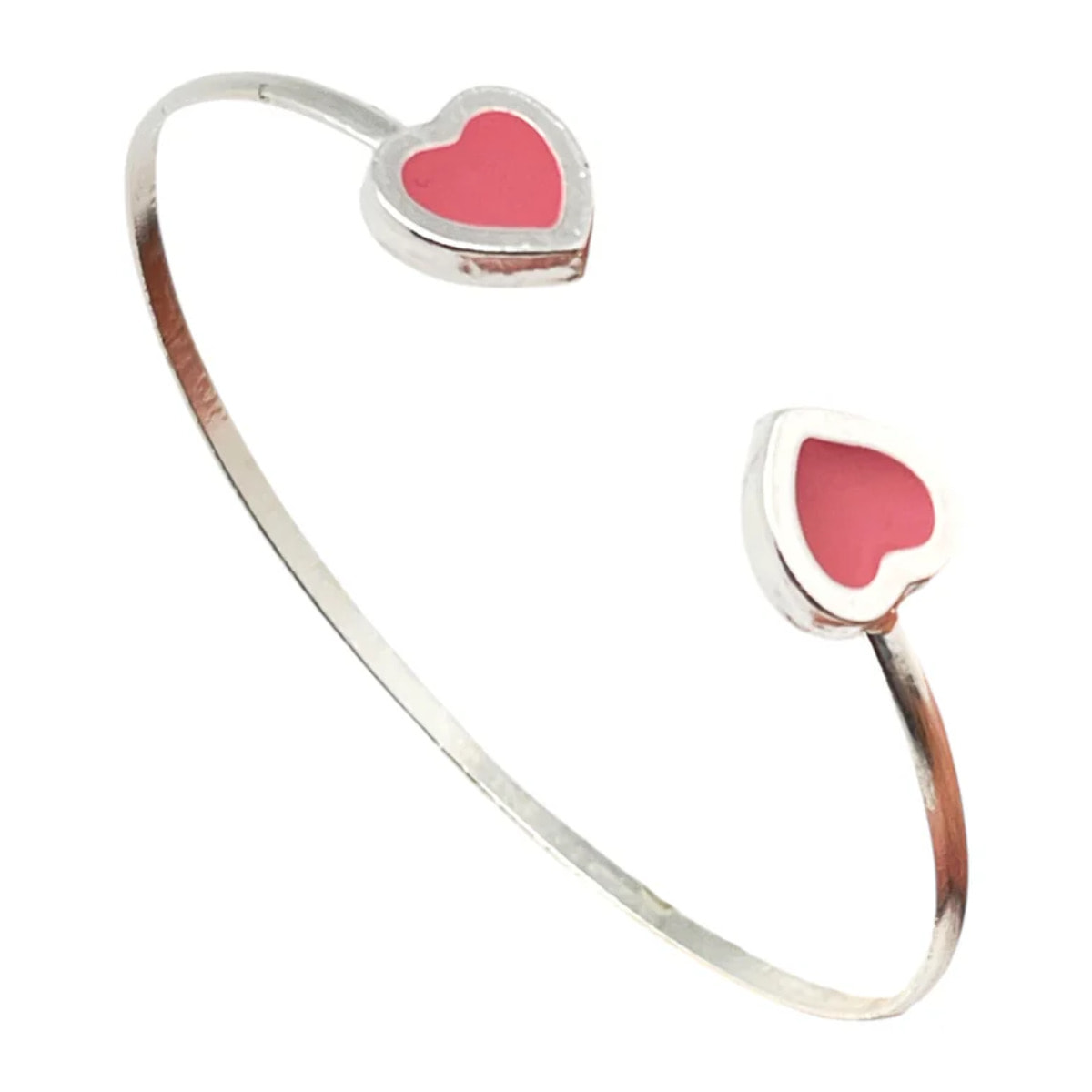 Conjunto Colors Corazón Pulsera y anillo plata 10µ Rosa
