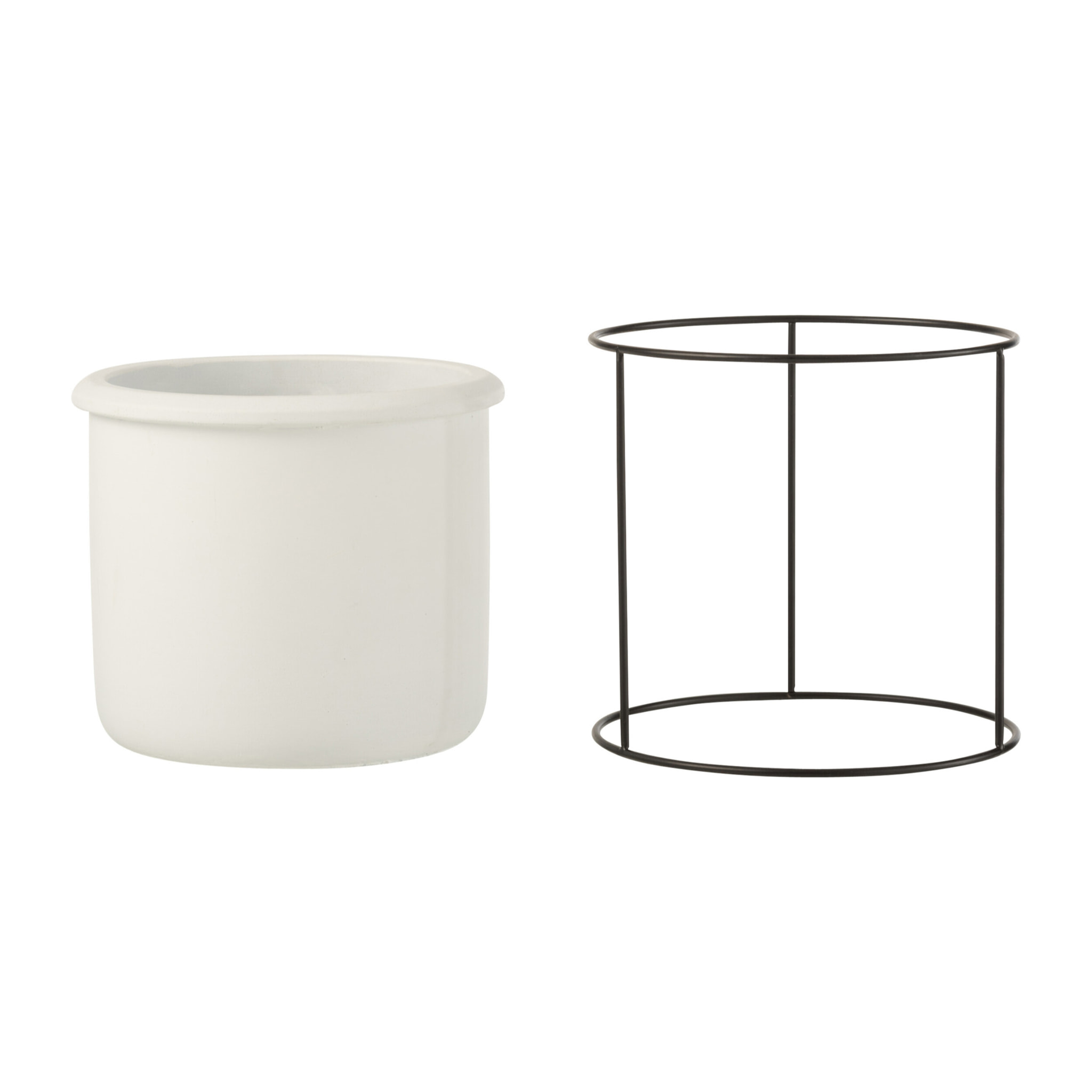 J-Line cache-pot suspendu - ciment - blanc - small - Ø 17 cm