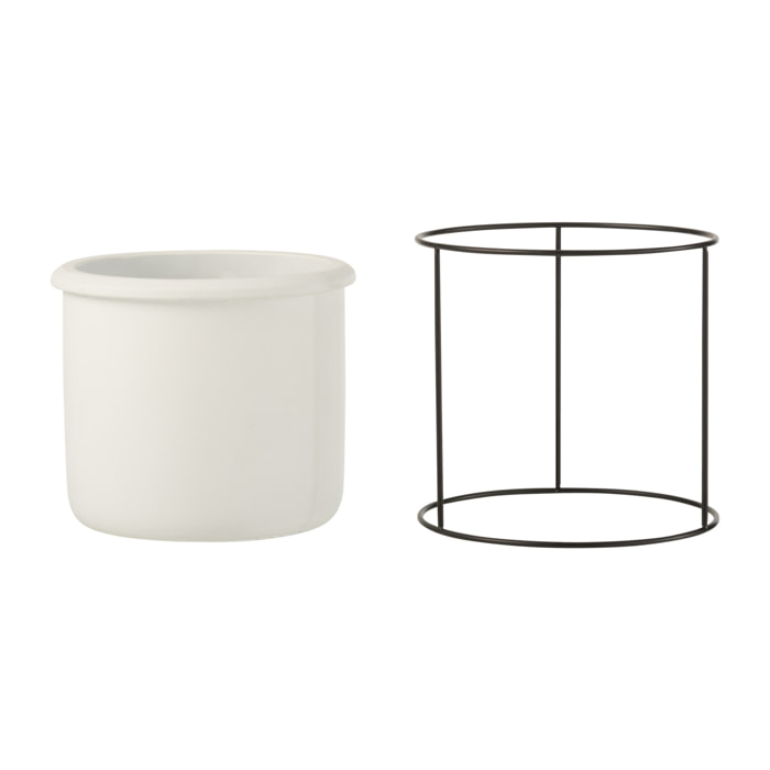 J-Line cache-pot suspendu - ciment - blanc - small - Ø 17 cm