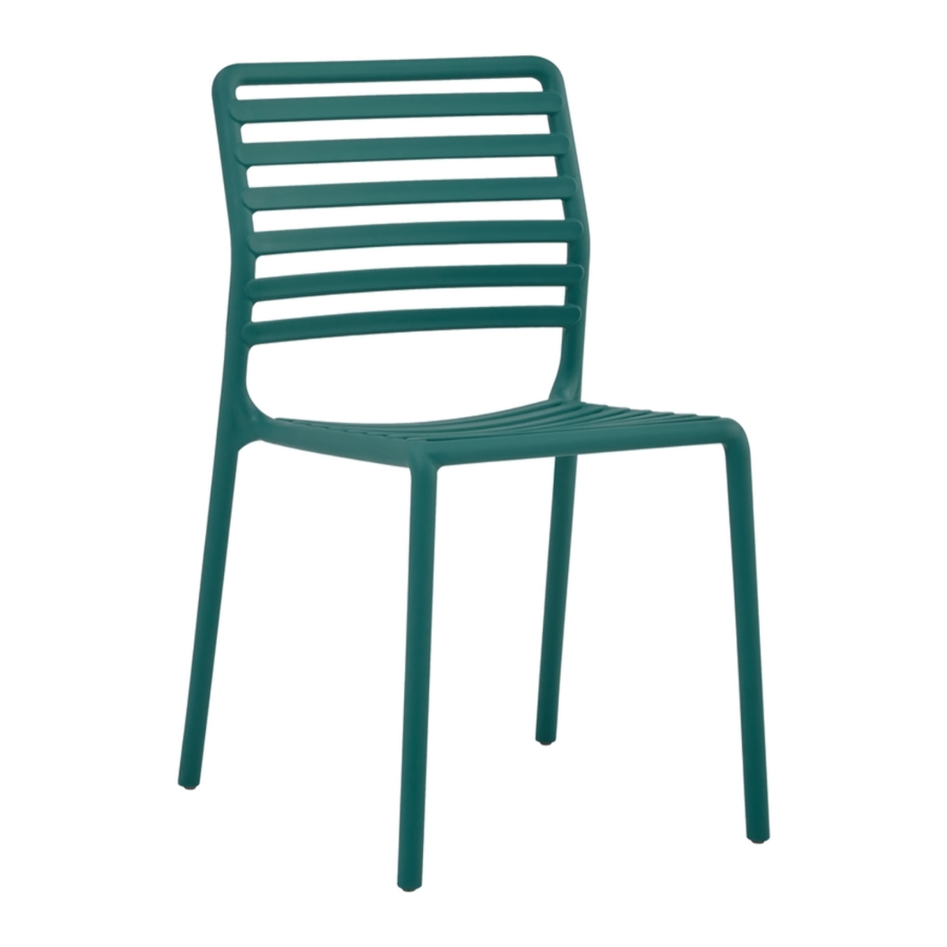 Set da 4 sedie da giardino in polipropilene verde petrolio – Lagos