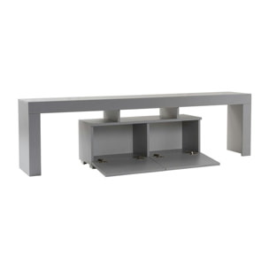 Banc TV moderne avec rangement - gris effet laque MARFA