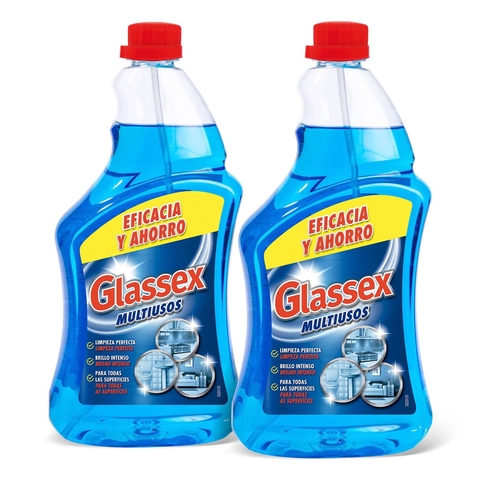 Limpiador multiusos Glassex recambio 1,5L, pack 2 unidades x 750ml