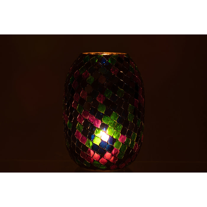 J-Line photophore Mosaïque - verre - mauve - extra large