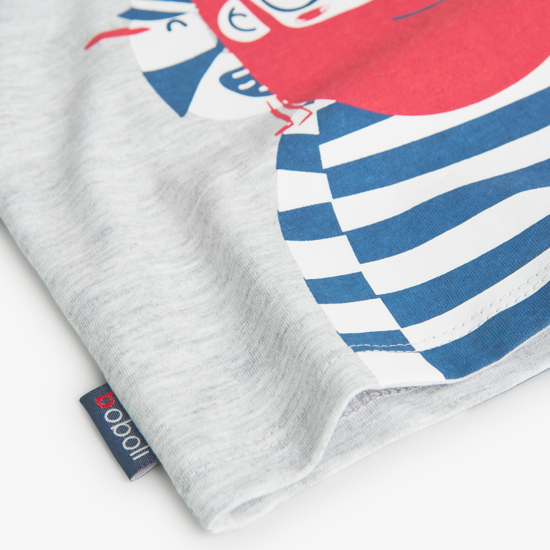 Camiseta niño estampada, mangas cortas, gris claro, 338105