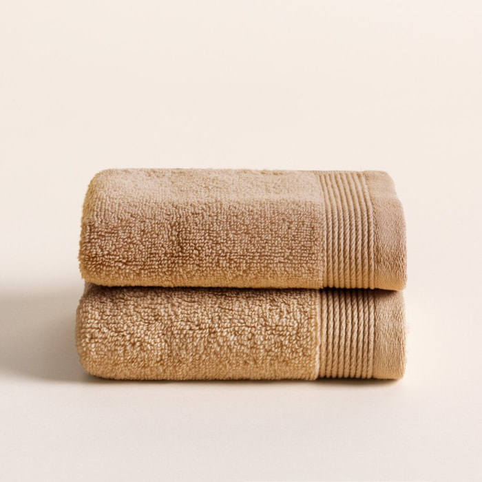 Lot de 2 serviettes Harmony Moutarde - Zero Twist - 600 grammes