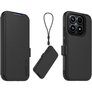 Etui avec cordon MADE FOR XIAOMI premium noir avec dragonne Xiaomi 17