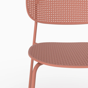 Lot de 2 chaises de jardin empilables en plastique terracotta  - Géa