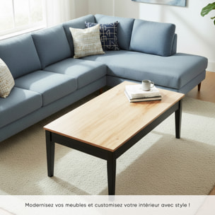 Rouleau adhésif bois chêne clair au mètre - Autocollants Revêtement Adhésif Cuisine Meubles Salle de bain