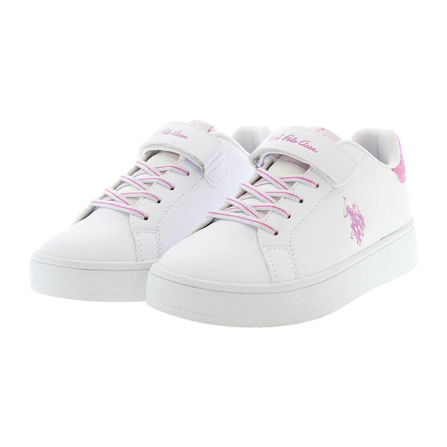 Sneakers U.S. Polo Assn. bianco-rosa