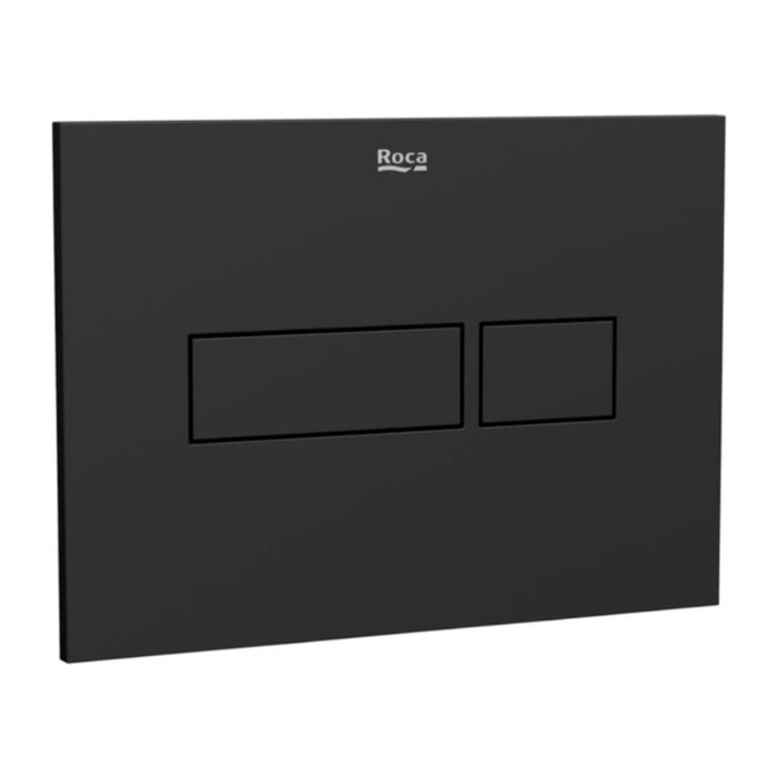 Plaque de commande double touche en plastique, noir mat (A890220206)