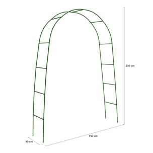 Arches de jardin arrondies 235cm - lot de 2