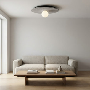 Lampada da soffitto CALMA in feltro grigio