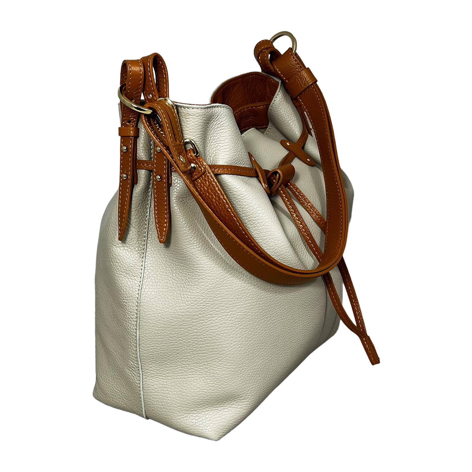 Borsa a spalla Cheval Firenze Fenice Beige/Cuoio