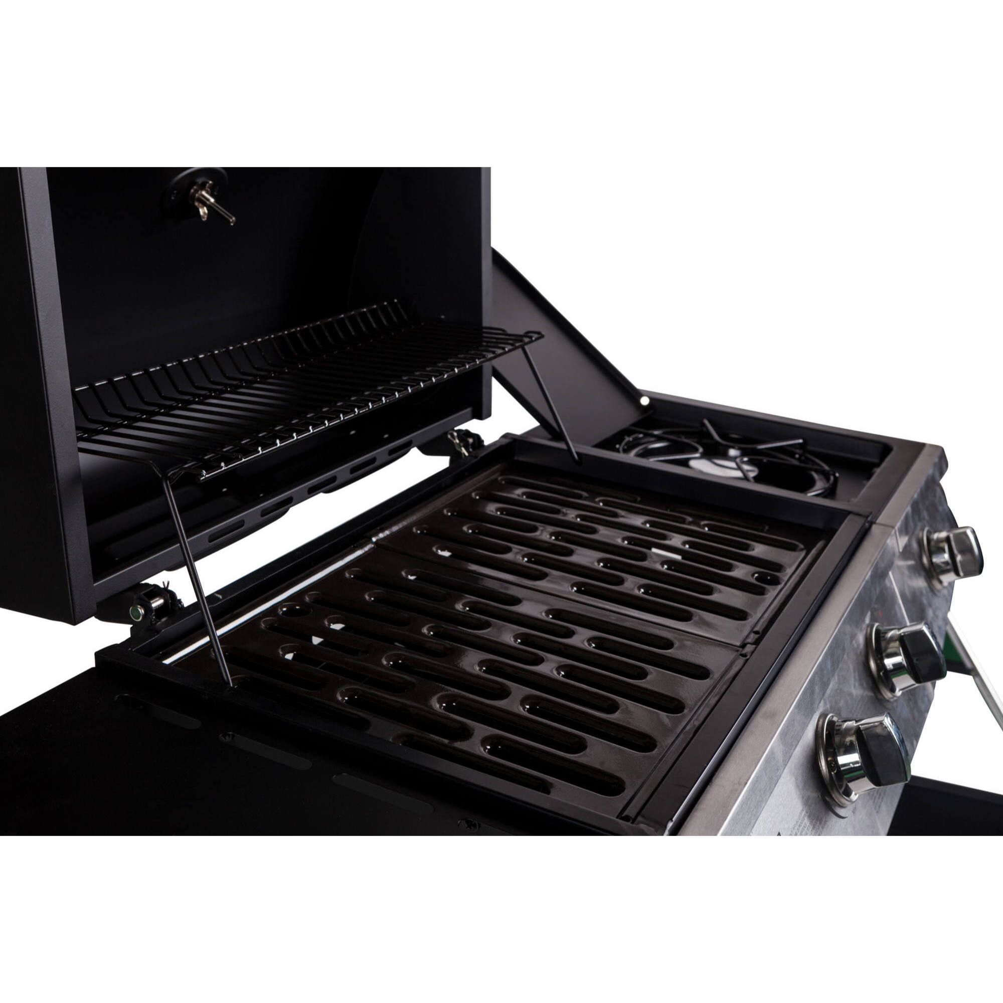 Barbecue a gas 3 bruciatori, colore nero, cm 117 x 52 x h100