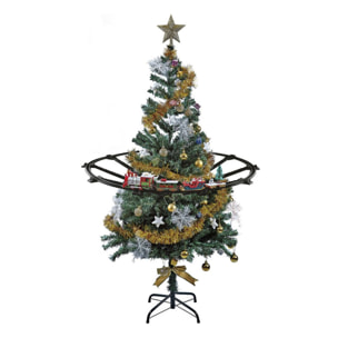 Juego de tren de navidad de 23 piezas con luces y sonidos con una vía de 274cm