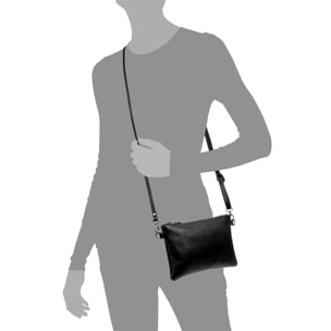 Albenga Borsa a tracolla da donna in vera pelle finitura dollaro