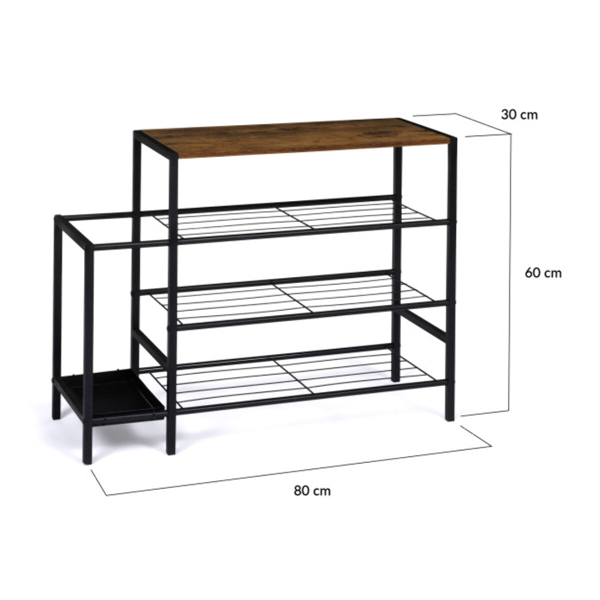 Meuble chaussures Elize avec porte-parapluie - 9 paires