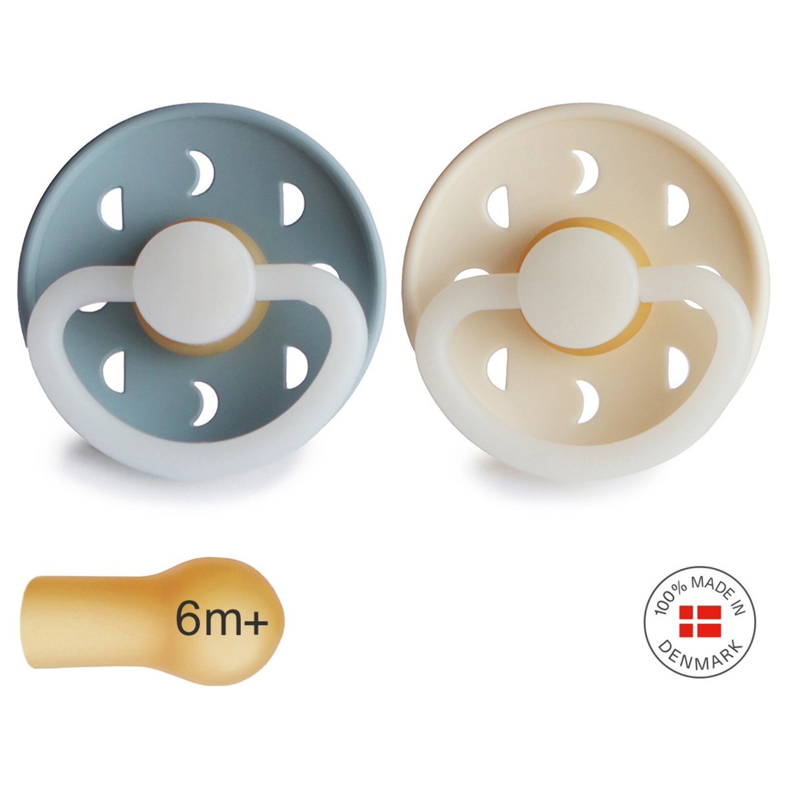 Frigg Pack 2 Chupetes Night Latex Moon Phase