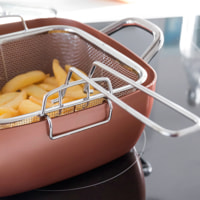 Set di 4 pezzi padella multiuso in rame 5 in 1 Copper - color rame - alluminio - 24 x 9 x 24 cm
