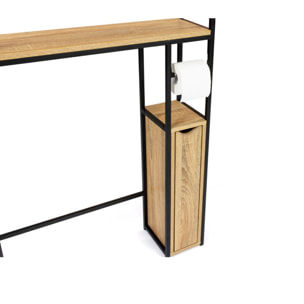 Meuble spécial dessus de WC avec armoire double portes et étagère