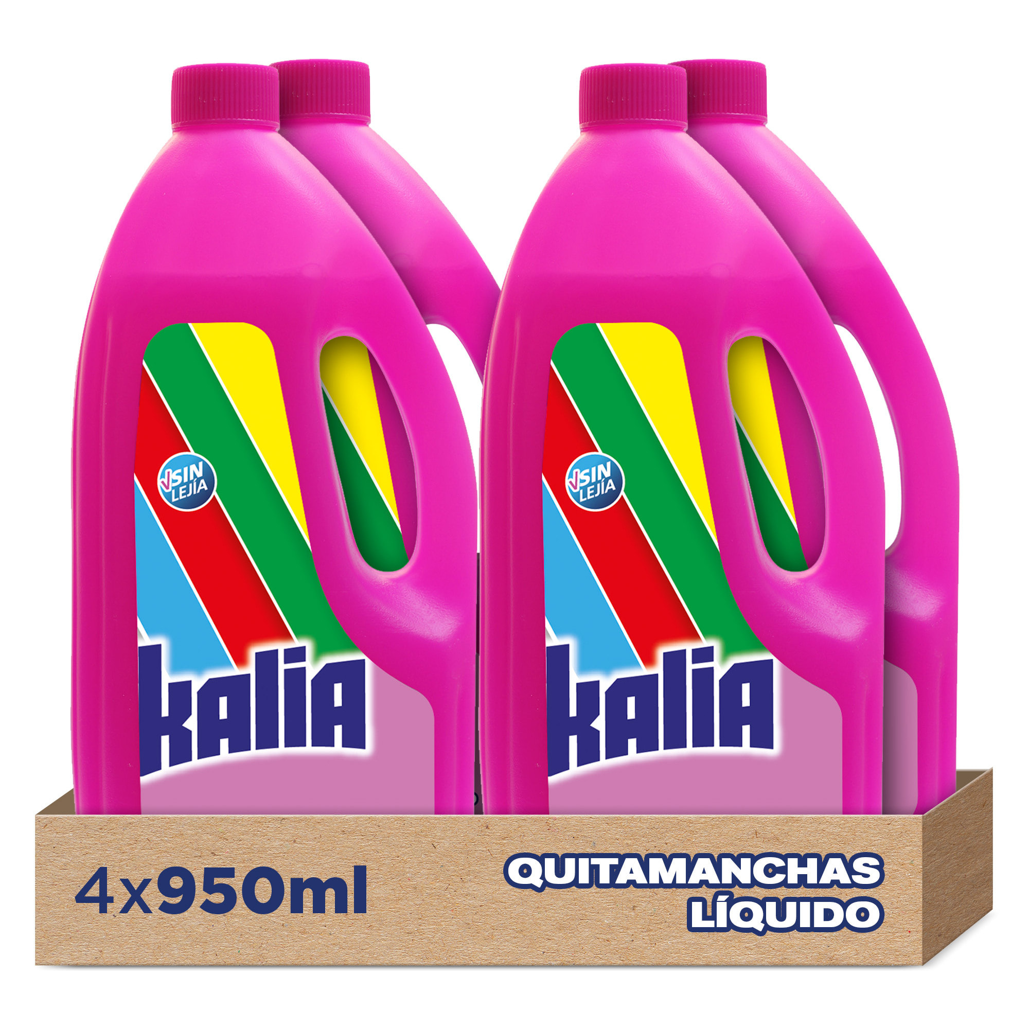 Quitamanchas para la ropa Kalia Líquido 3,8L (4x950 ml)