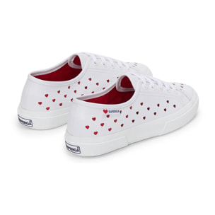 Superga - Donna Bianco - 3750 HEARTS VEGAN MATERIAL LEGGERA