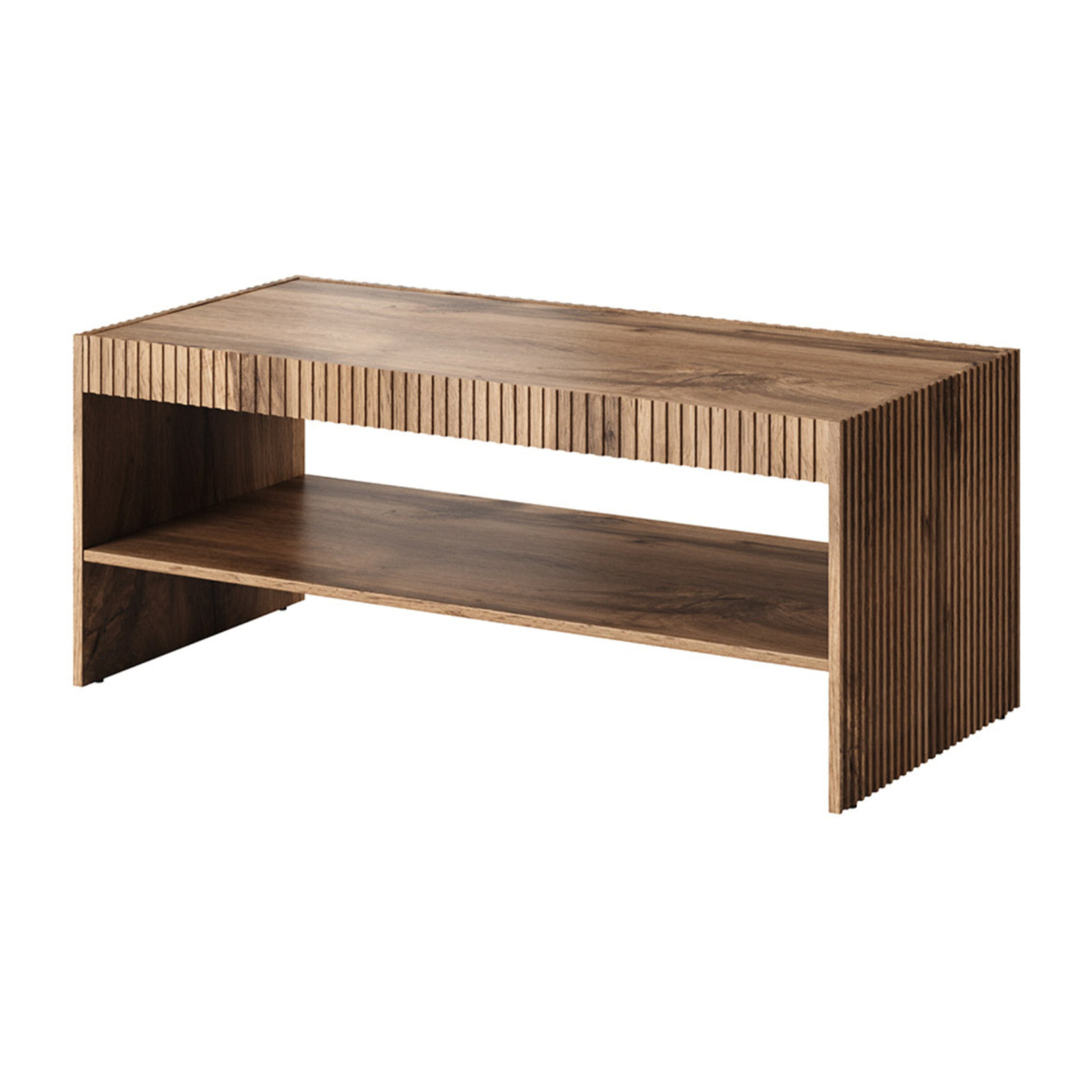 Come - table basse - effet bois - 1 niche - 120 cm - Bois