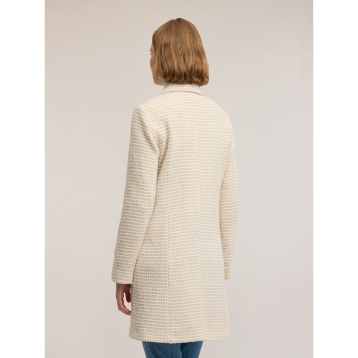 Motivi - Cappotto lungo jacquard - Beige