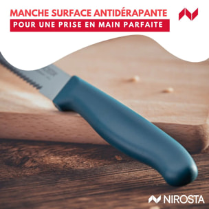 Couteau de cuisine lame crantée 21,5 cm Nirosta Elemental