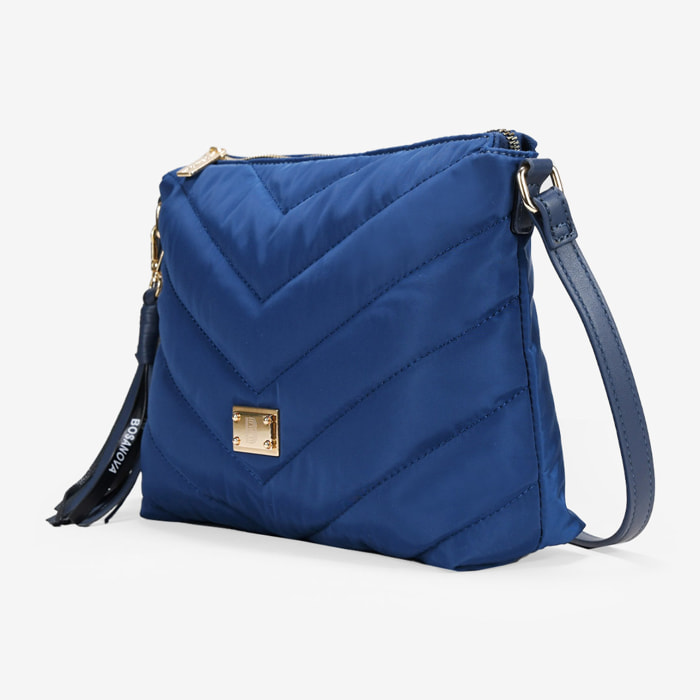 Bolso bandolera acolchado azul