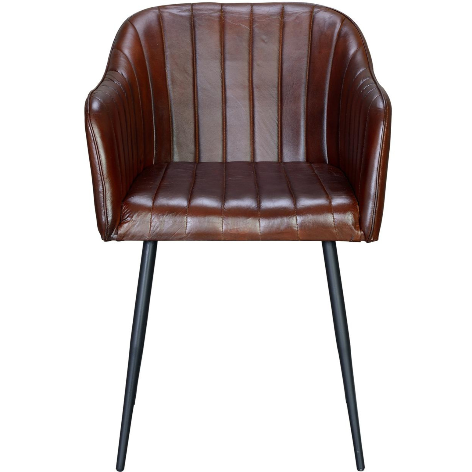 Sillón de Piel 54 Cm Estilo Industrial Vintage