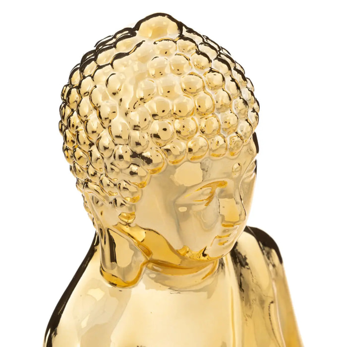 Statuette "Bouddha" - céramique - doré - H25 cm