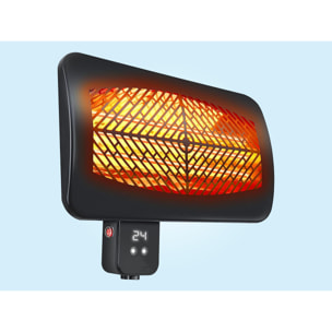 Estufa de exterior digital para pared con mando a distancia HEATY GLEAM WALL PURLINE