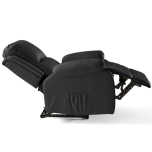 Armand - fauteuil relax électrique en simili - Noir