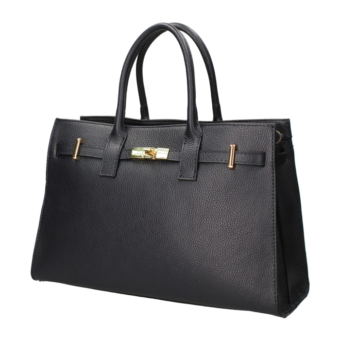 Borsa a mano da donna Made in Italy - Modello Zelia Ultra - 100% pelle - 37.5 x 24.0 x 14.0 cm