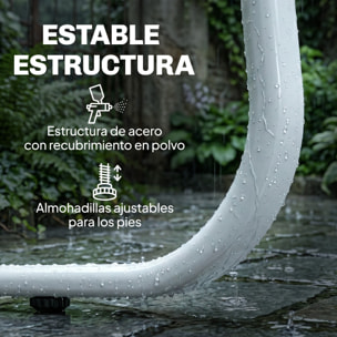 Conjunto Jardín Exterior de 4 Piezas, Muebles Jardín Exterior con Sofá de 2 Plazas, 2 Sillones, Mesa de Vidrio Templado, Tela de Textilene Transpirable, Estructura de Acero, Caqui