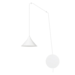 Lampada a parete ABRAMO in acciaio bianco