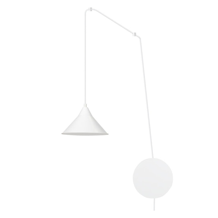 Lampada a parete ABRAMO in acciaio bianco