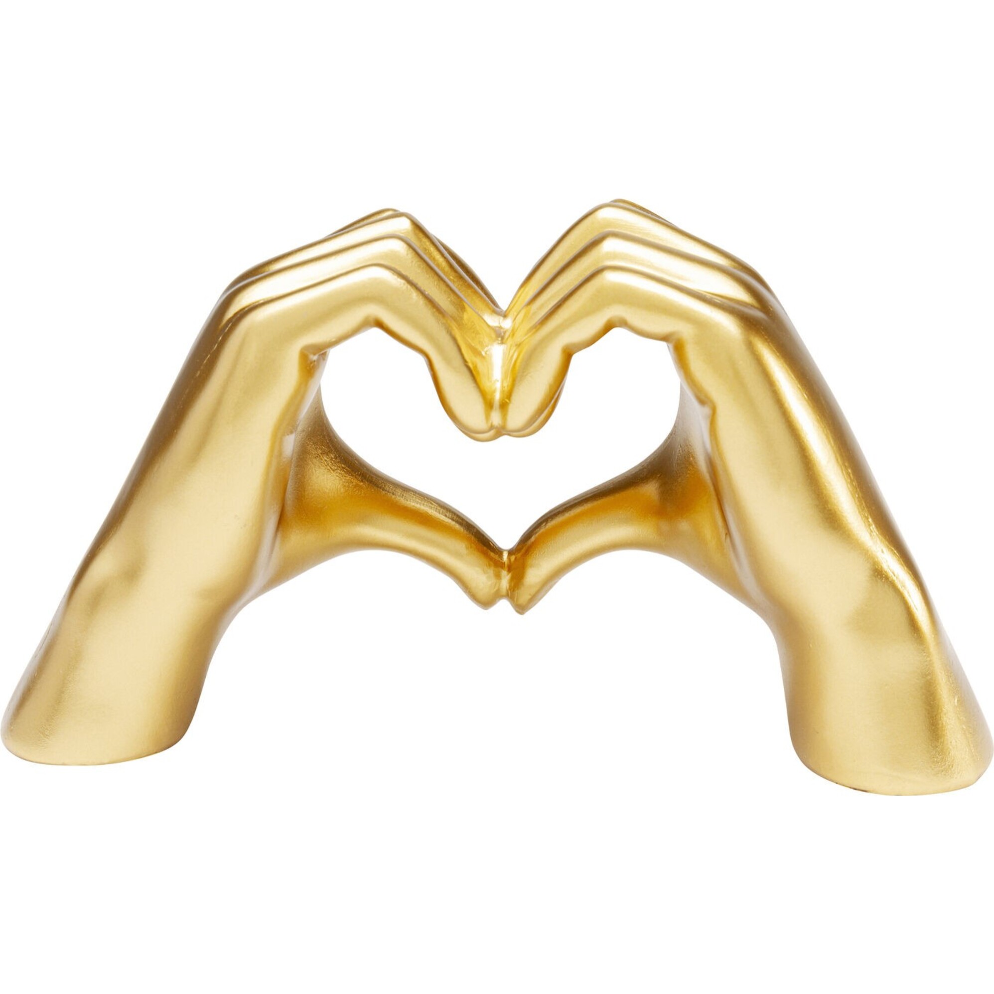 Déco mains dorées coeur 24cm Kare Design